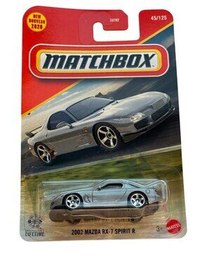 Matchbox 2026 2002 Mazda RX-7 Spirit R 45/125 Gray Diecast Car New